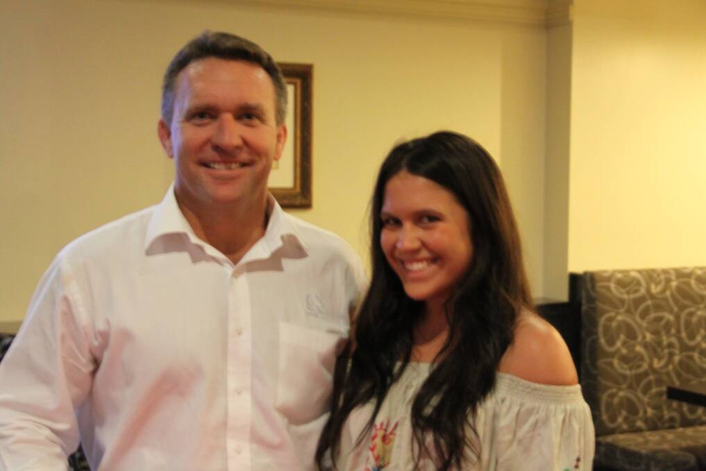 ALL-WHITE: Brisbane Broncos' CEO Paul White with daughter Emily. /5837