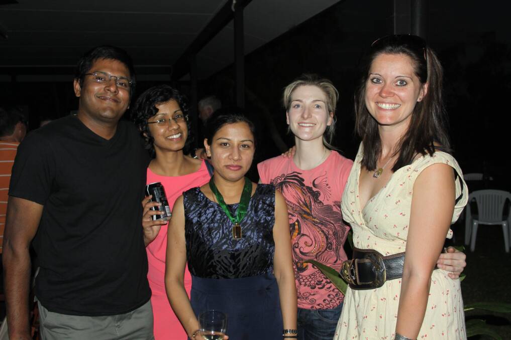 ALL SMILES: Emergency department and intensive care doctors took time out of the festivities for a quick photo. From Left, Dr Raja Sengupta, Dr Joyita Bhattachasya, Dr Ruchi Bedi, Dr Anna Dargan and Dr Kate Drinkwater.