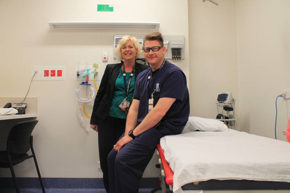 ON THE JOB: North West Hospital and Health Service nurse practitioners Michelle Garner and Andrew McCallum at one of the new emergency bays. - Picture: EMMA KENNEDY/7745