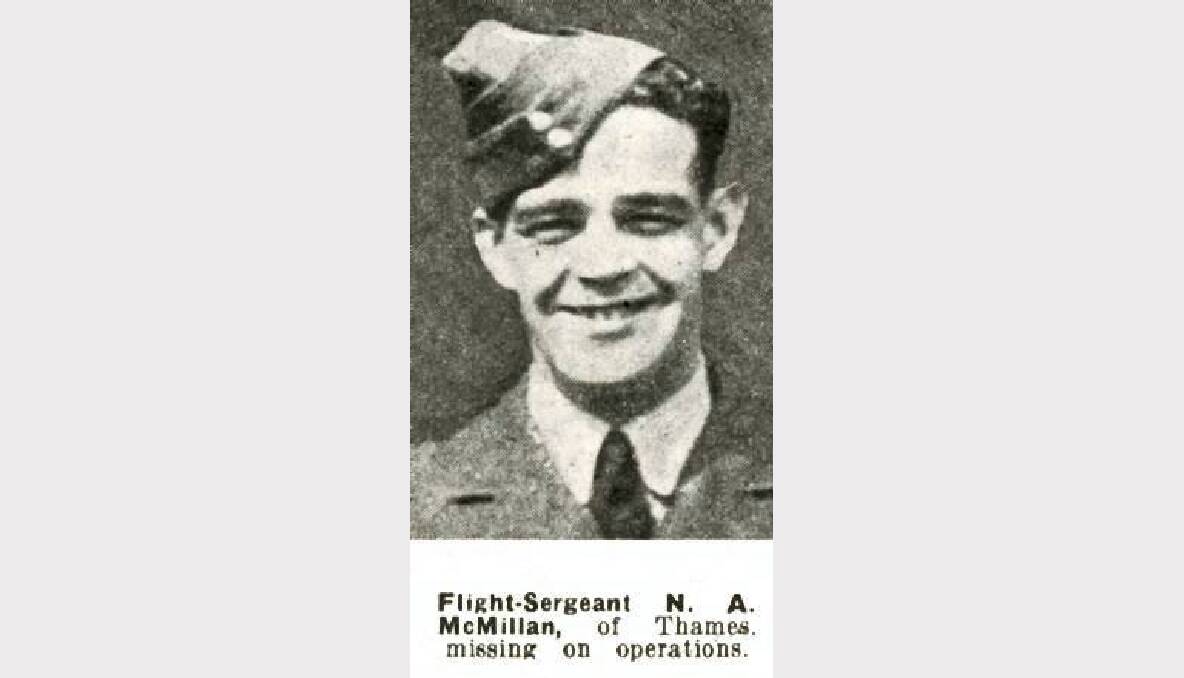 Flight Sergeant Norman Archbald McMillan of Thames, NZ. Died 21 Februay 1943.