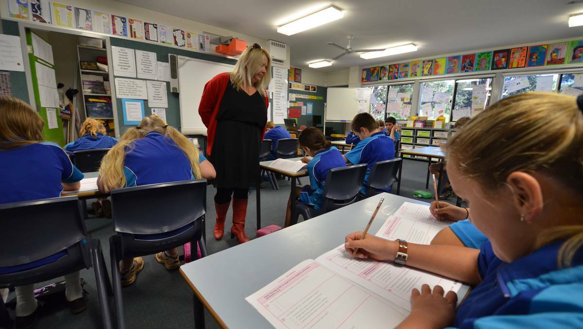 Students across the country underwent NAPLAN testing during the week. Here, Hasting Primary School teacher Brenda Curtis supervises Year 5C as they undertake the test.