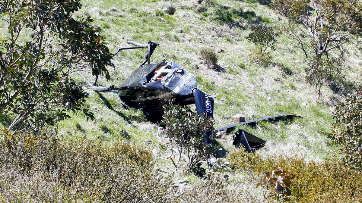 Businessman Greg Garwood was piloting a Robinson R44 helicopter when it crash-landed on the side of a hill near a landing pad at Mount Buller, in north-east Victoria, on Wednesday afternoon.