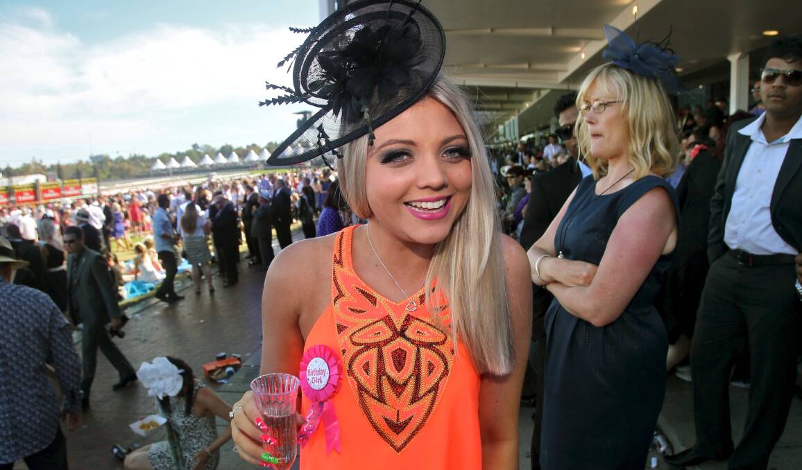 Carly celebrated her 21st birthday at the Melbourne Cup. Photo: Ken Irwin.