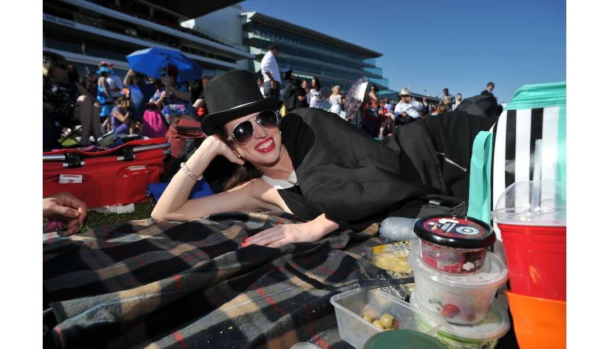 Crowds enjoy the day at Flemington racecourse. Picture by Joe Armao.