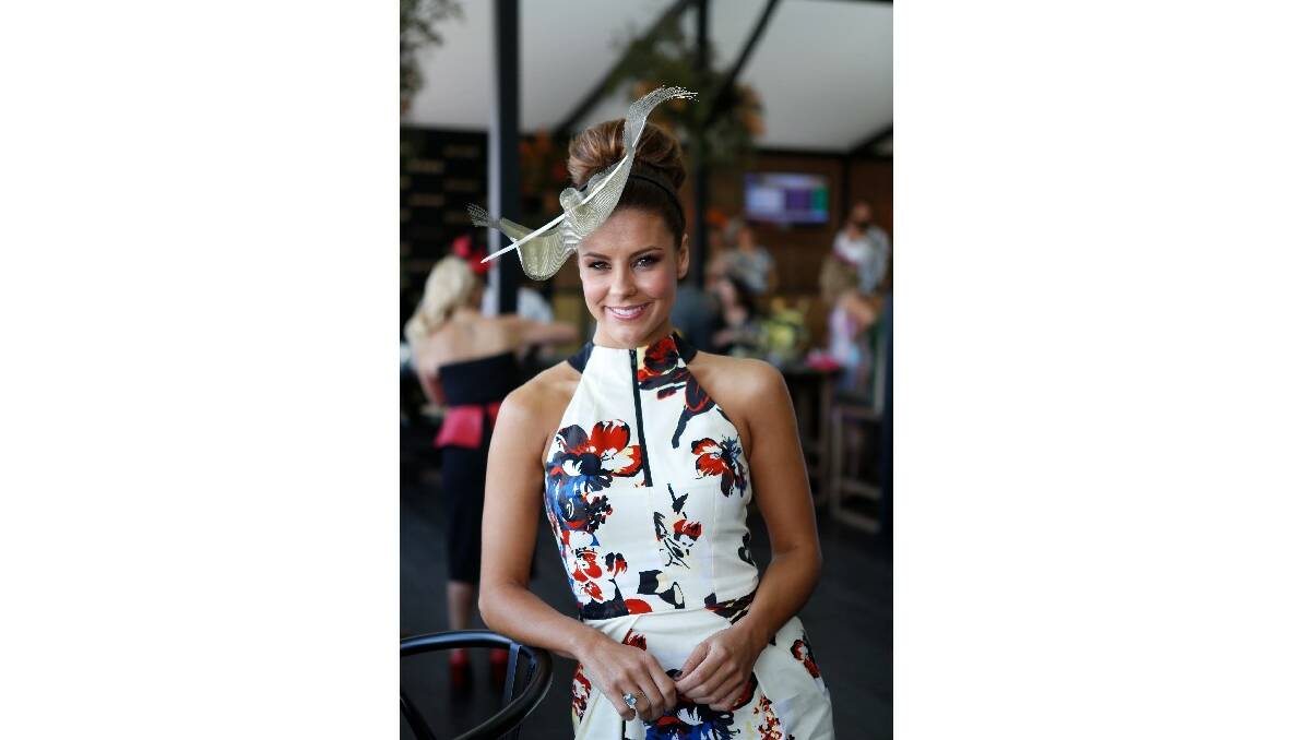 Lauren Phillips at Birdcage at the 2013 Melbourne Cup. Photo: Eddie Jim/The Age.
