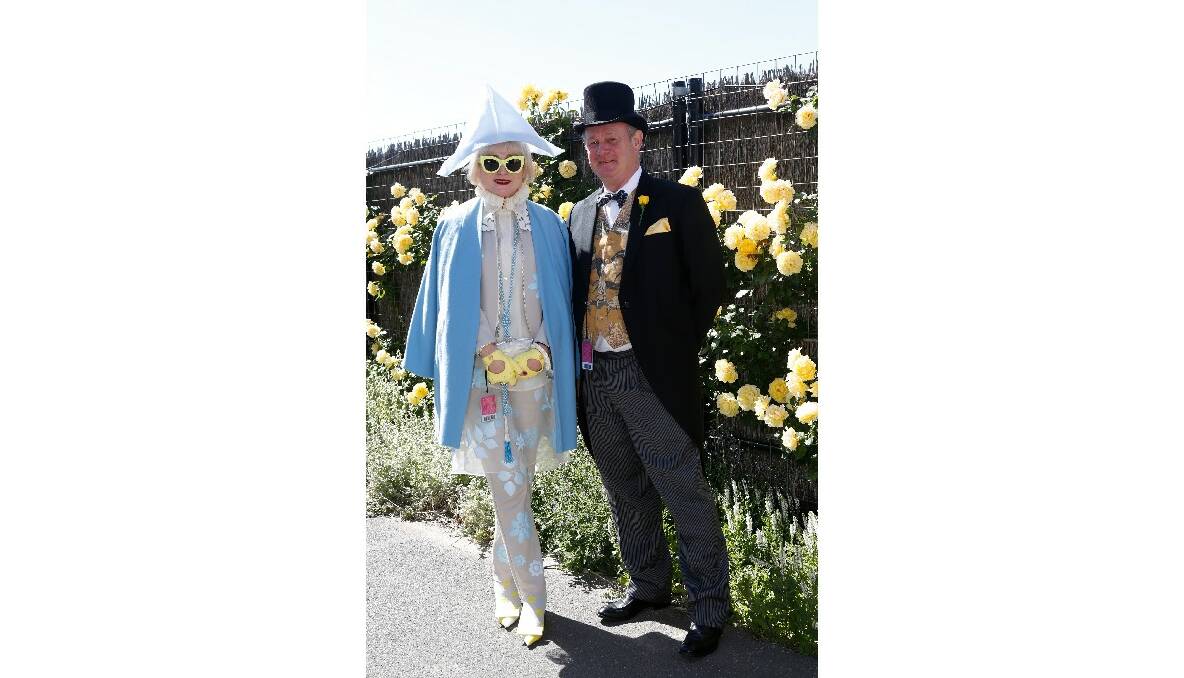 Deborah and John Quinn at Birdcage at the 2013 Melbourne Cup. Photo: Eddie Jim/The Age.