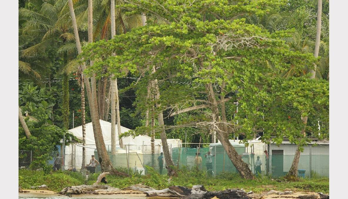 The view of the Manus Island detention center on Manus Island. Photo: Kate Geraghty