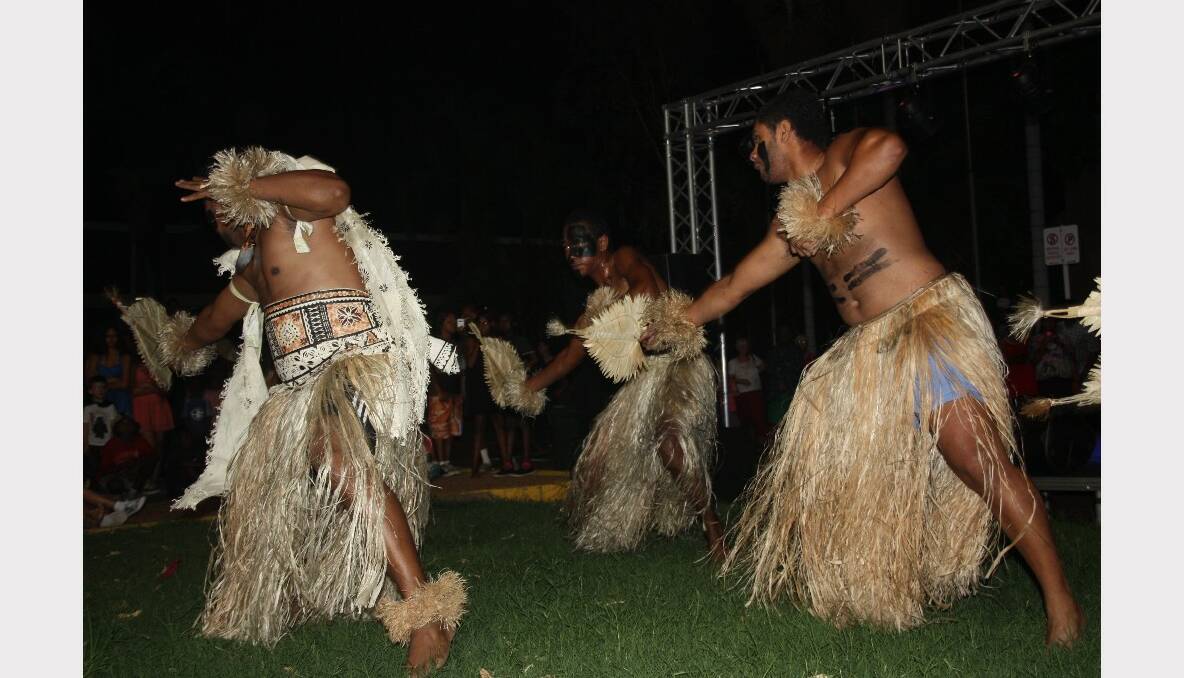 Fiji dancers were among the entertainers at the New Year's Eve street party on Monday evening.