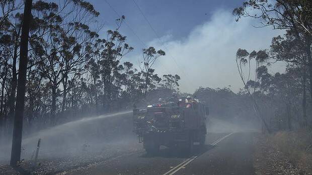 Fire is threatening to break out from backburns at Bilpin. Picture: Nick Moir
