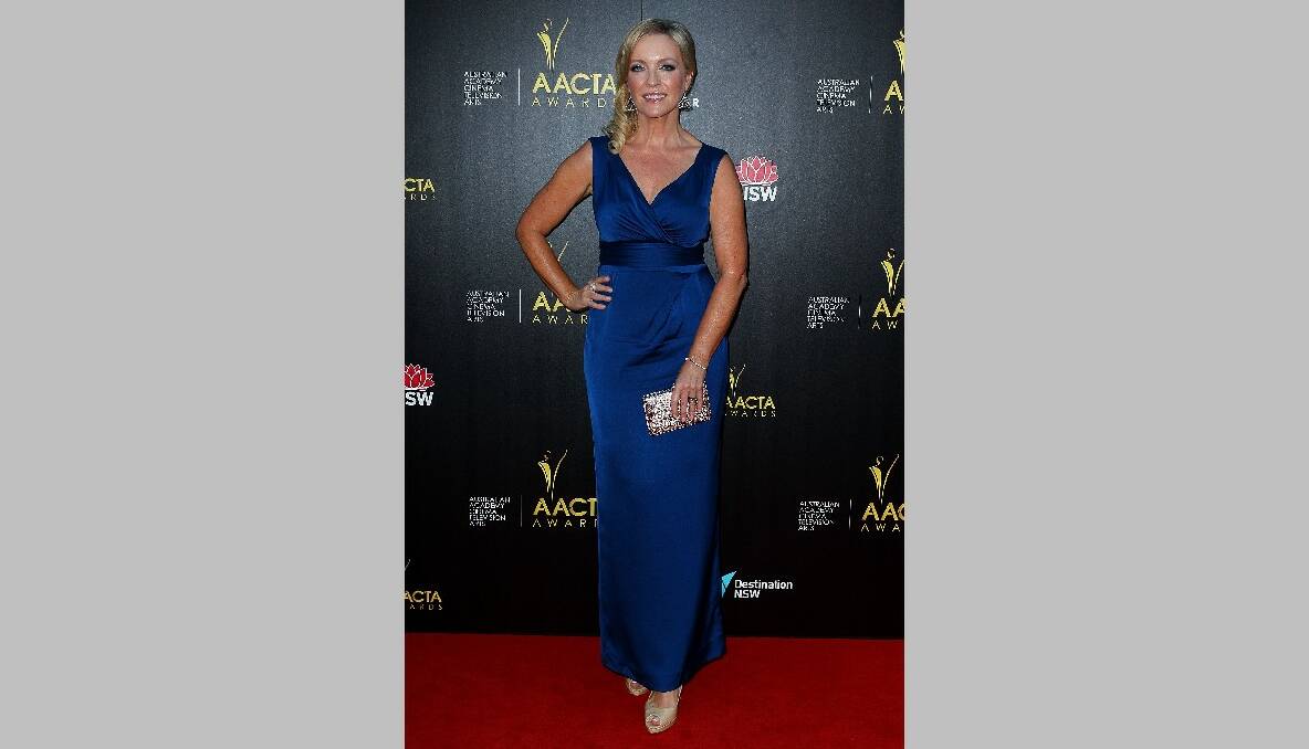 Rebecca Gibney arrives at the 2nd Annual AACTA Awards. Photo by Lisa Maree Williams/Getty Images