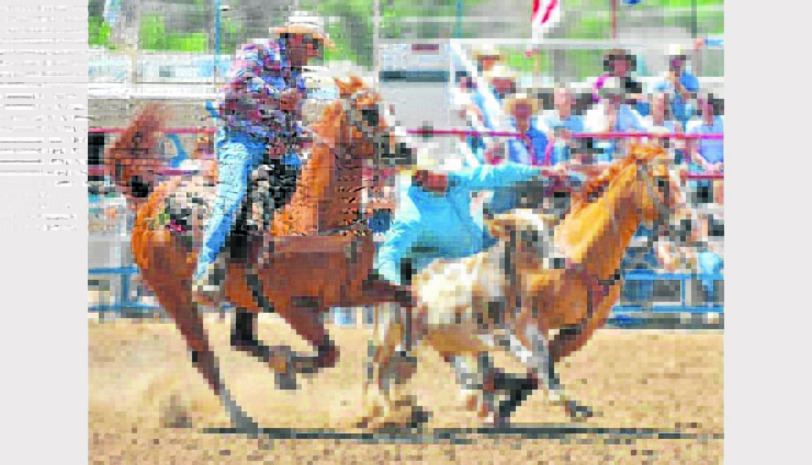 RISKY BUSINESS: Steer wrestling is one of the most exciting events at the rodeo.