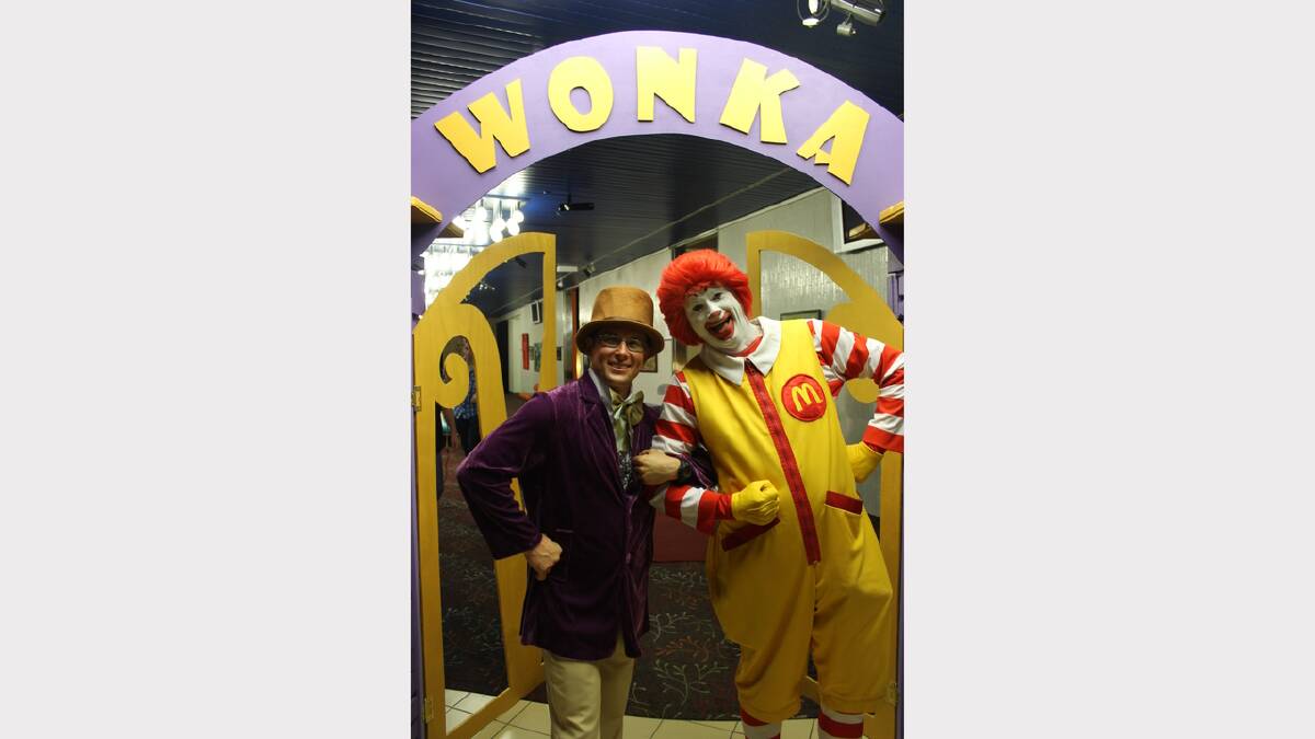 CHARACTERS: Willy Wonka, aka Andrew Hurst, meets Ronald McDonald.