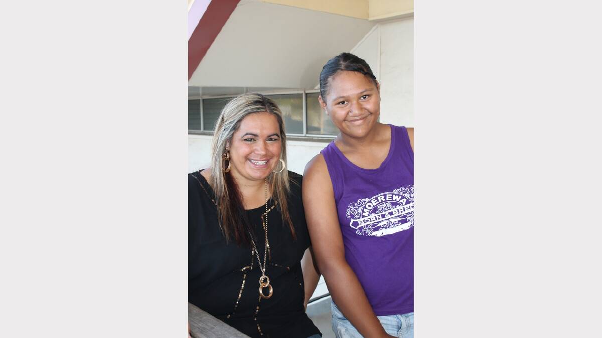 HAPPY TIMES: Terri Woodhouse, left and Tamika Tapou.