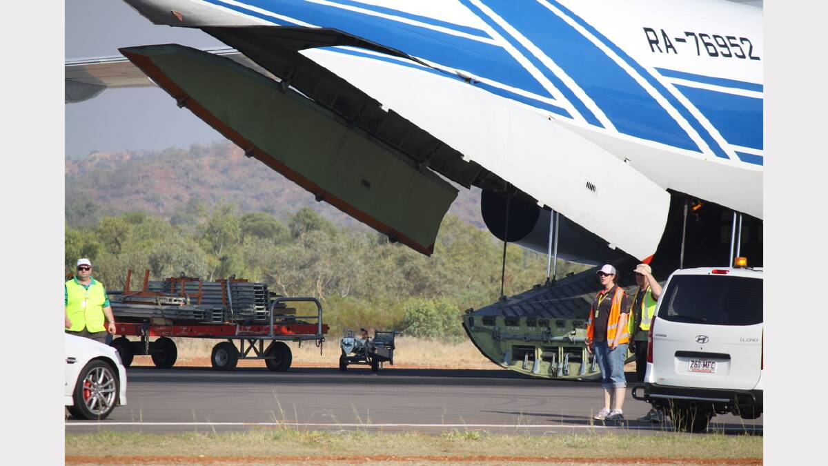 Smooth landing for massive cargo plane 