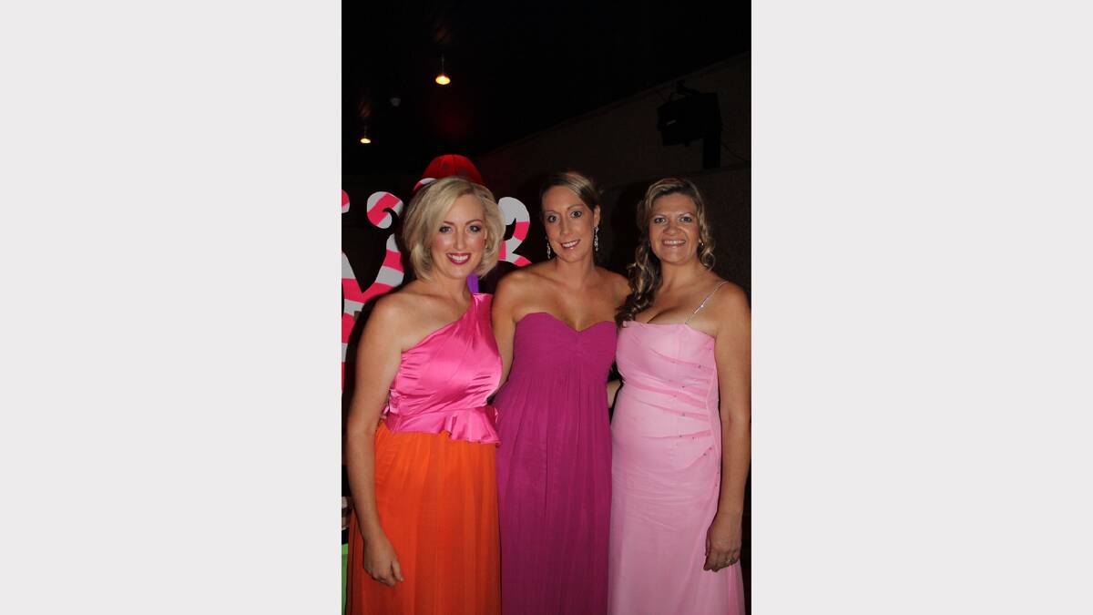PRETTY IN PINK: From left, Grace Loyden, Kim Cameron and Cindy Kelleher.