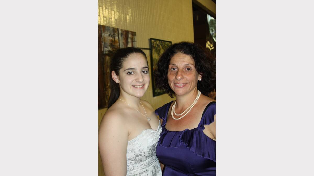 NIGHT OUT: Rita and Mount isa School of Dance student, Emma Long, 15.