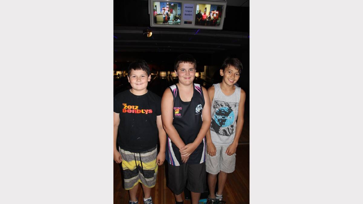 MAKING MEMORIES: From left, Ethan Price, 10, Kye Brownlay, 12, and Zac Price, 12.