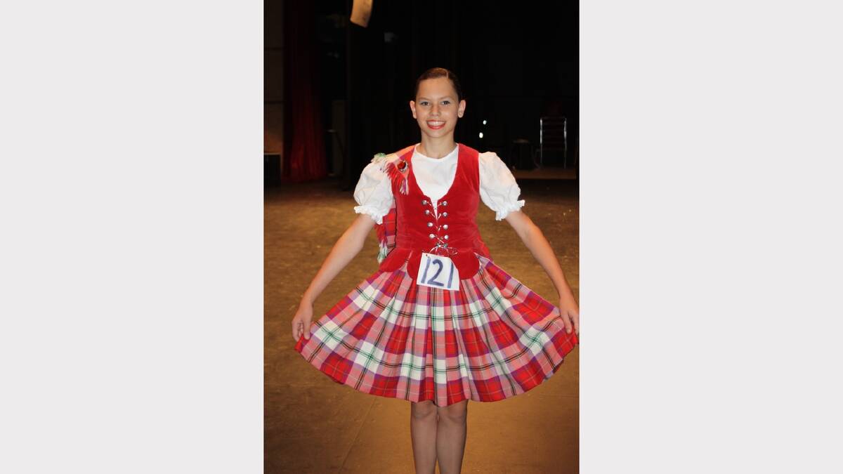 BIG SMILE: Sarah Kos is excited to participate in the highland dance competition.