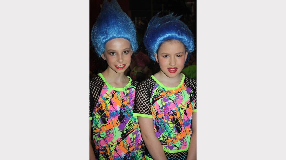 WICKED WIGS: Emily Barturen and Helen Powers, both 11.