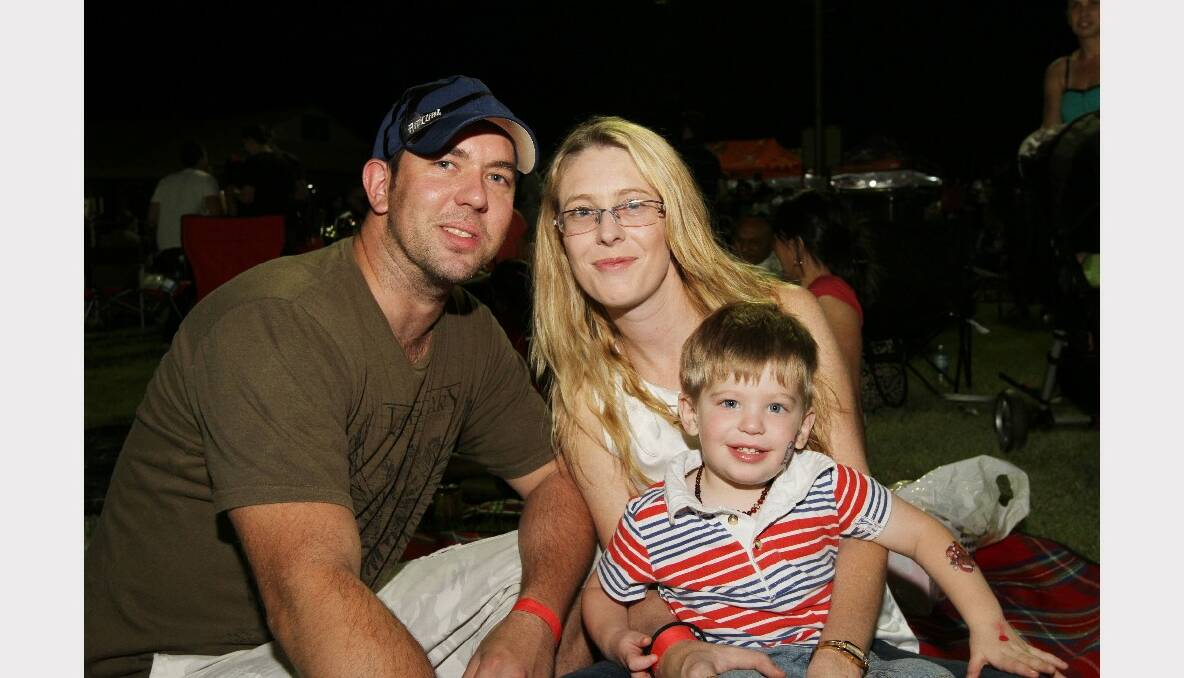 Phil, Sheree and Grayson Bailey, 2.