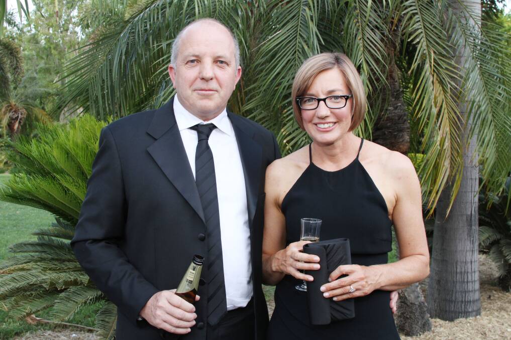 BLACK TIE: Neil and Kelly Robertson.