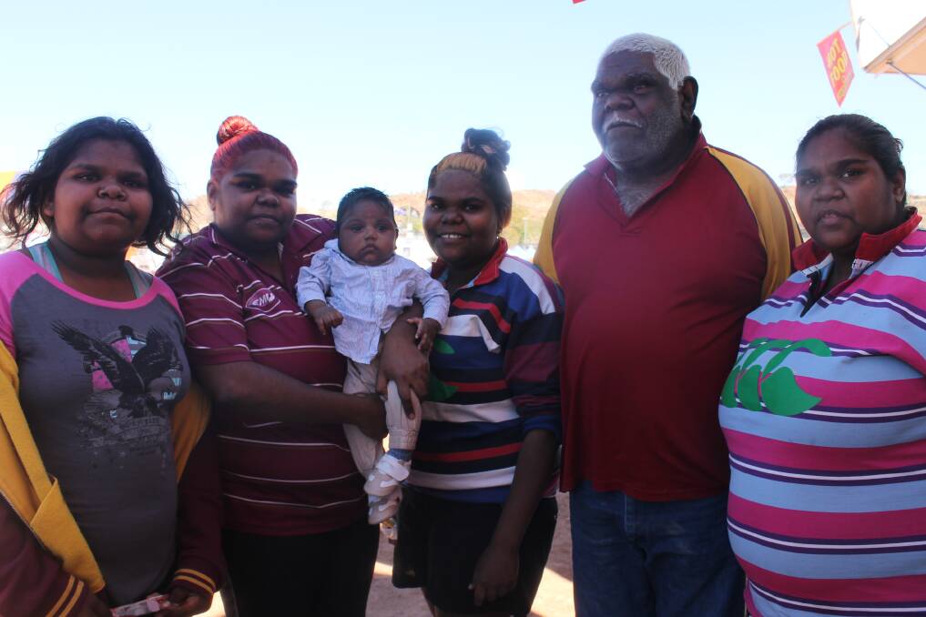 A FAMILY AFFAIR: The Doyle family, made up of Jymmi-Leigh, Jacinta, Requahn, five months, Juanita, Clive and Jaycie spent the day together on Saturday.