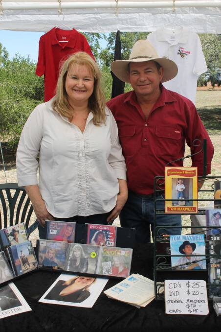 COUNTRY TALENT: Country music talent Tracy Coster and Tom Maxwell performed and mingled with the public during the Camooweal Drovers Festival.