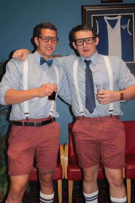 GEEKS: Trent Stark and Mitchell Thompson dressed to impress.