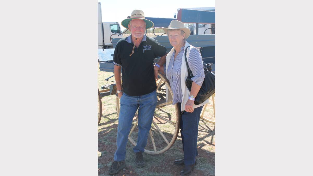 OUTBACK FEVER: Kingaroy tourists Jim and Carol Dunn have been on the road since last November and decided to make their way to Camooweal after having a blast at the Isa Rodeo.