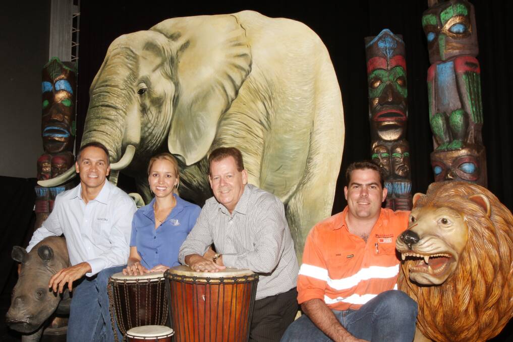 EYE OF THE TIGER: Sponsors Chief Operating Officer NQ Copper Assets Mike Westerman, Workpac Business Centre Manager Tanya Burns, Dealer Principle Bell and Moir Toyota Mount Isa Lee Pulman and Isadraulics Business Owner Ryan Mackenzie are the first to experience jungle safari. - Picture: KATE GLOVER/ 8836