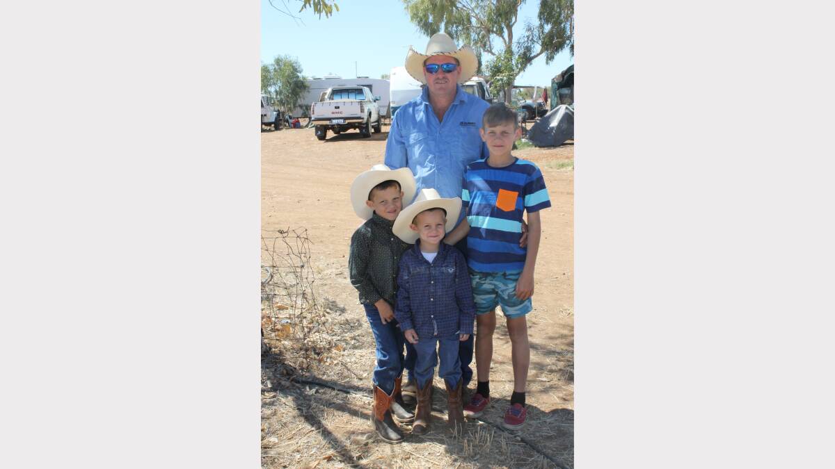 BOYS DAY: Allan Clark with his sons Ethan, Brendan and Ezekial.