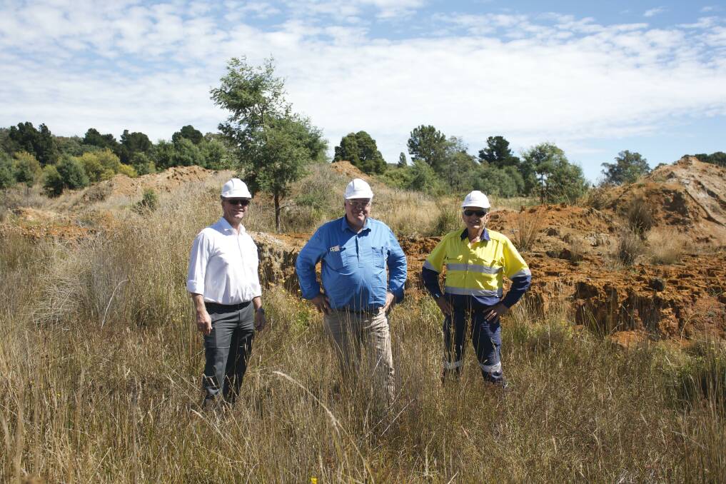 GOLD: Rolf Voss, Roger Jackson, Grant Schuhmann at the Beaconsfield Mine. Picture: Supplied.
