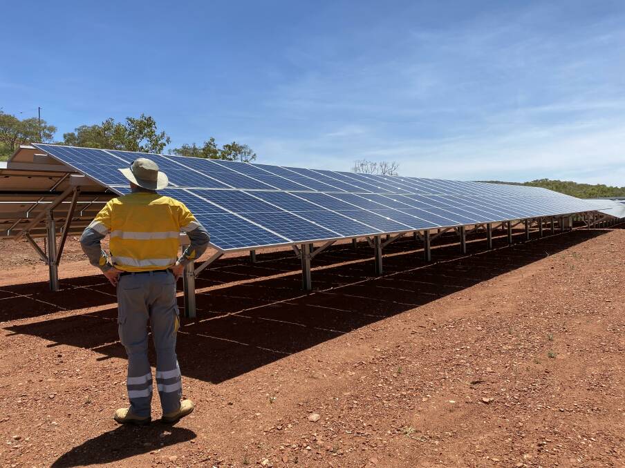 Solar panels at one of the SAPS sites at Mount Isa.