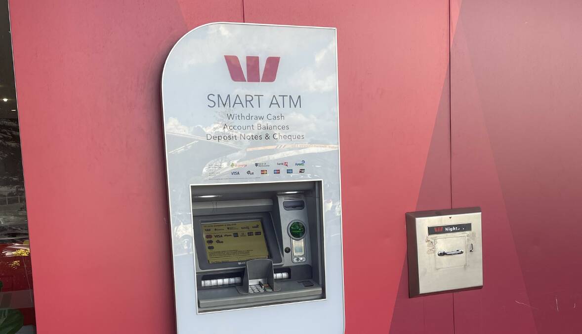FRAUD: A card skimmer has been found on a Westpac ATM in Barcaldine. Photo: Brandon Long.