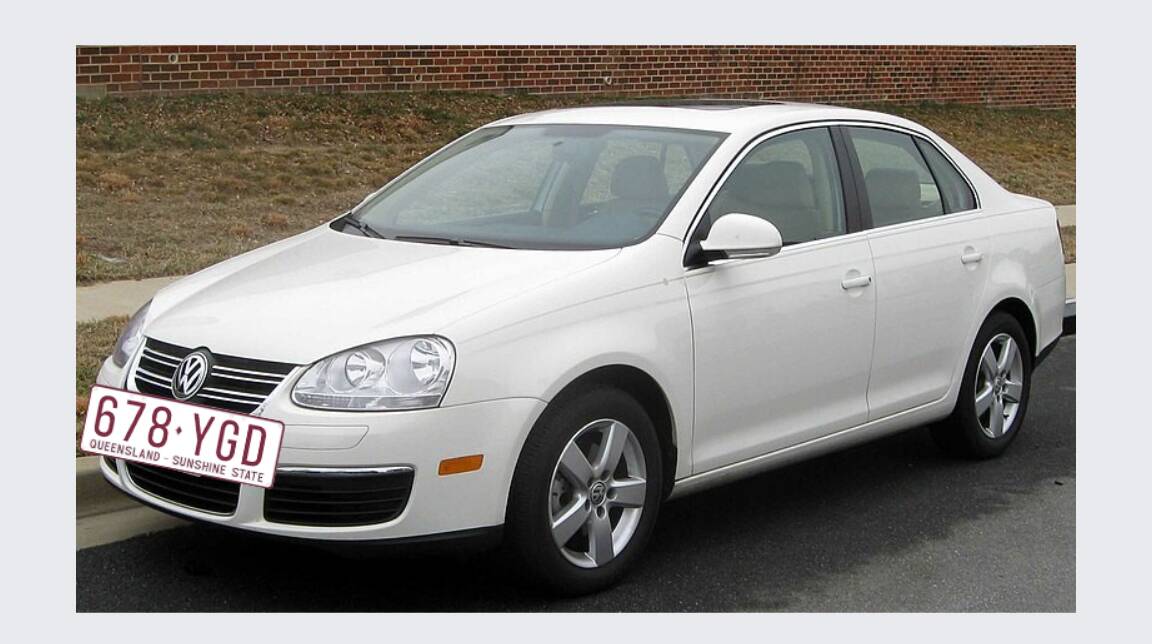 The white 2007 Volkswagen Jetta belonging to missing man Jonathon Gray. Picture by QLD Police