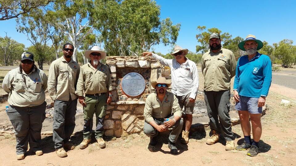 Mount Isa Landcare were joined by Lake Eyre Basin Rangers to treat the infestation. Picture supplied.