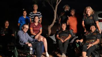 The team from the First Nations sleep health program Lets Yarn About Sleep while filming for the SBS TV series Australia's Sleep Revolution with Dr Michael Mosley. Picture SBS