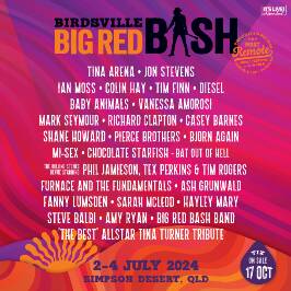 Big red bash line up. Picture supplied.