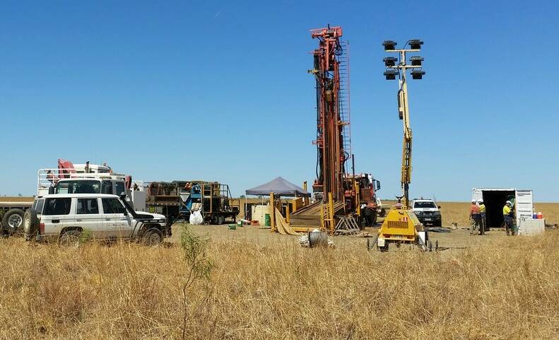 IN THE PROCESS: Drilling occurring at Pursuit Minerals' Bluebush, which is 75 kilometres north east of the Century Mine. Photo: Supplied.