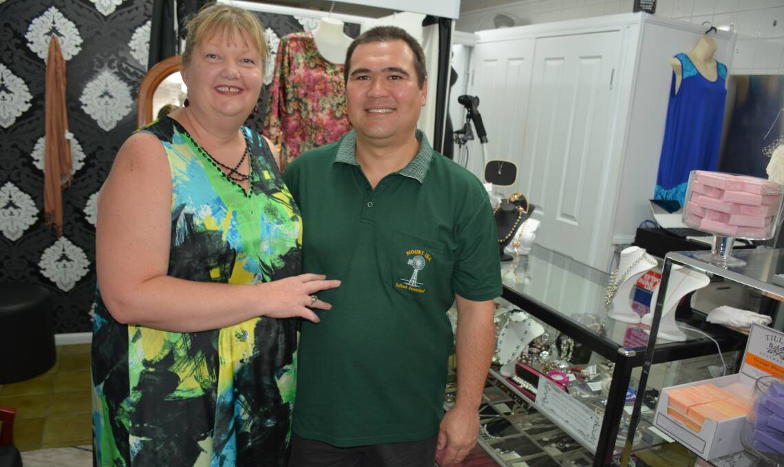 BUSINESS FOCUS: Liza Dowler and her partner Neill Carlsen at her women's clothing store Isa Styles which is in Camooweal Street. Photo: Chris Burns. 