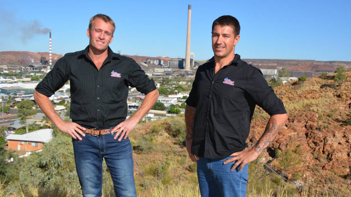 PREPARING: Battle in the Outback co-promoters Scott Crawford and Bret Wessels are keen for this year's boxing event in the Isa. Photo: Chris Burns.  