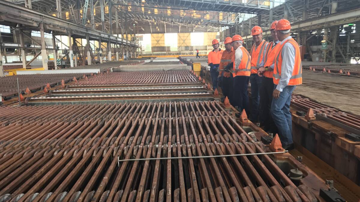 The tour of Glencore's copper refinery in Townsville. Photo: Supplied.