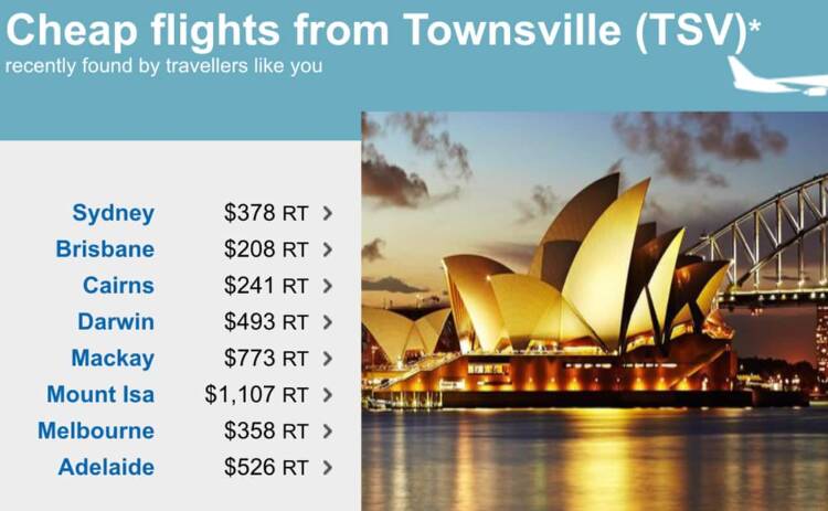 DISPARITY: The airfare prices released on email by TripAdvisor which generated frustration on local social media groups. These airfares are cheaper than those used to calculate the prices per kilometre. 