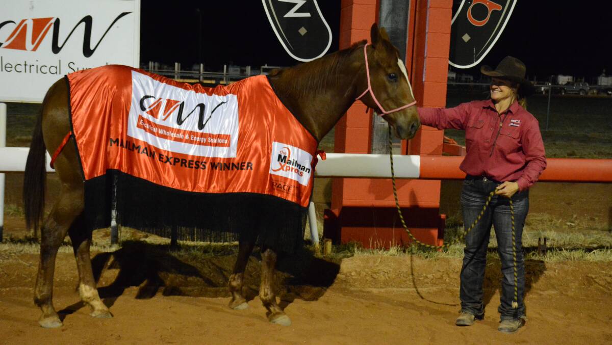 Best local horse Isana Temptation with trainer Wendy Christie. Photo: Chris Burns. 