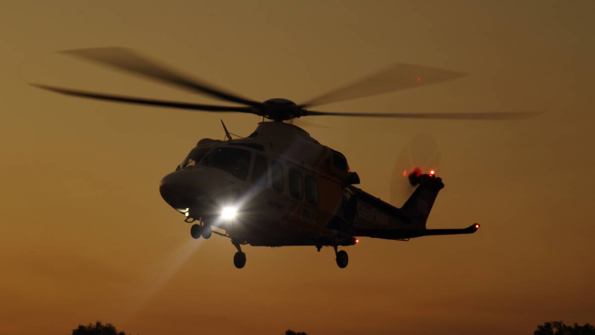 It was well into the night before the woman was freed and could be airlifted to hospital. Picture: CareFlight.
