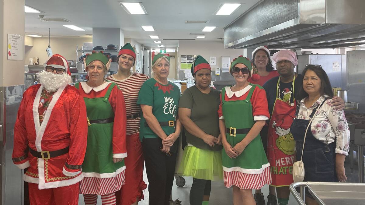 MERRY CHRISTMAS: North West Hospital and Health Service kitchen staff. Picture: SUPPLIED