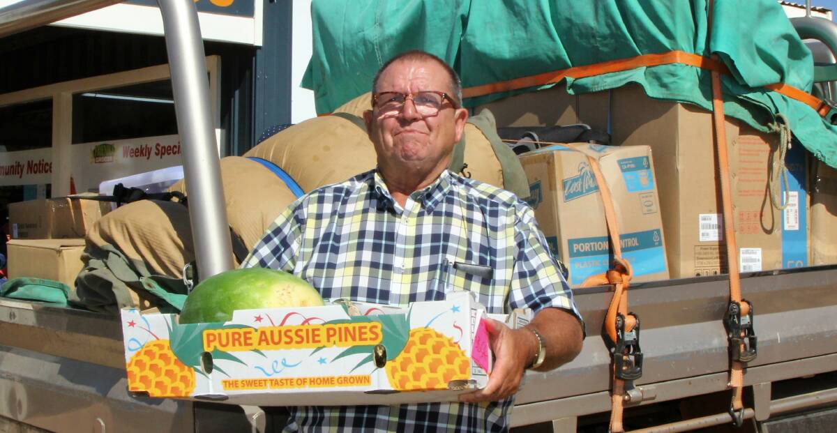 Diamantina Shire mayor Rob Dare collecting stores for his Bedourie Roadhouse business.