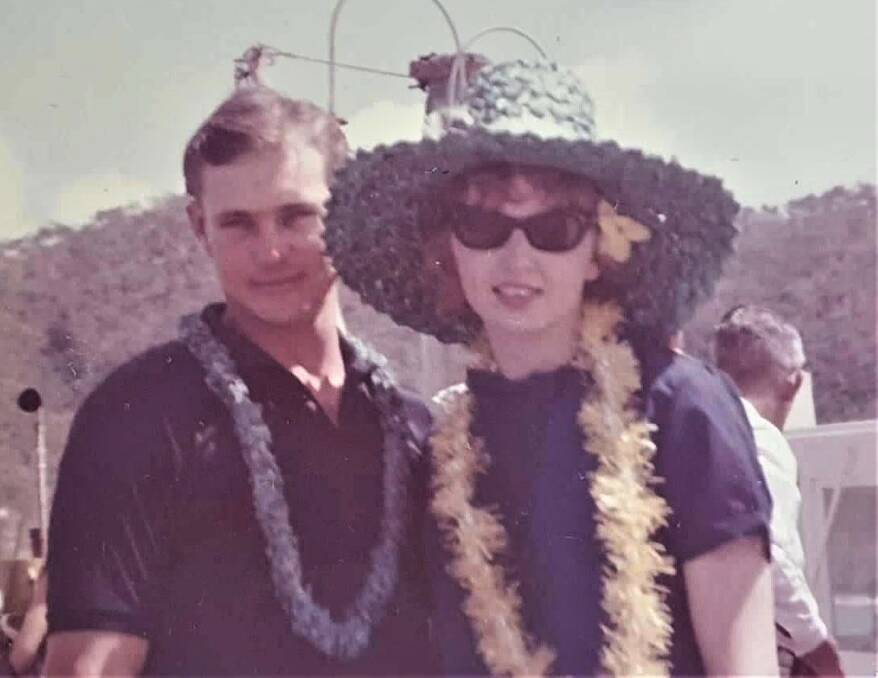 Keda and Barbara Anning on their honeymoon on Hayman Island in 1963.
