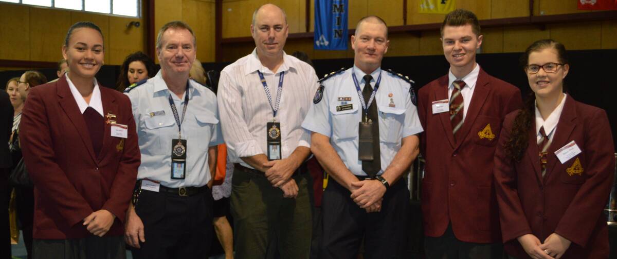 TIME TO MINGLE: Student leaders from Good Shepherd Catholic College met with members of the community, including Mount Isa Police representatives, to discuss future pathways. Photo: Supplied. 