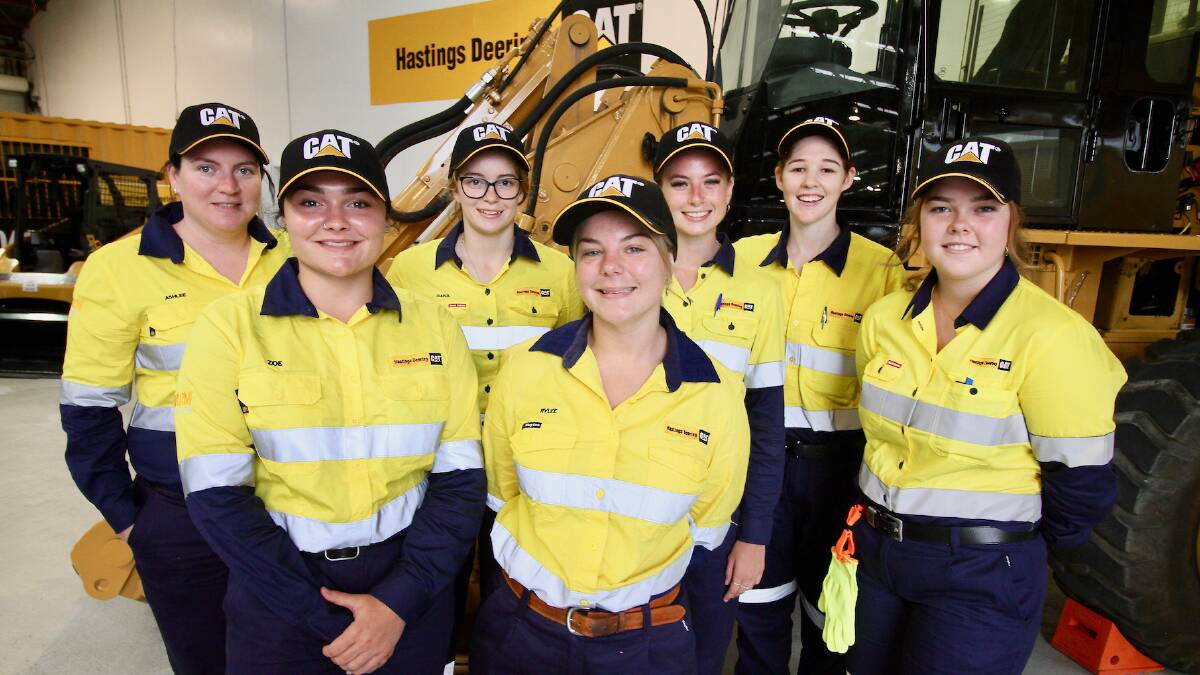 GIRLPOWER: The seven women in the 2021 apprentice cohort. Photo supplied.